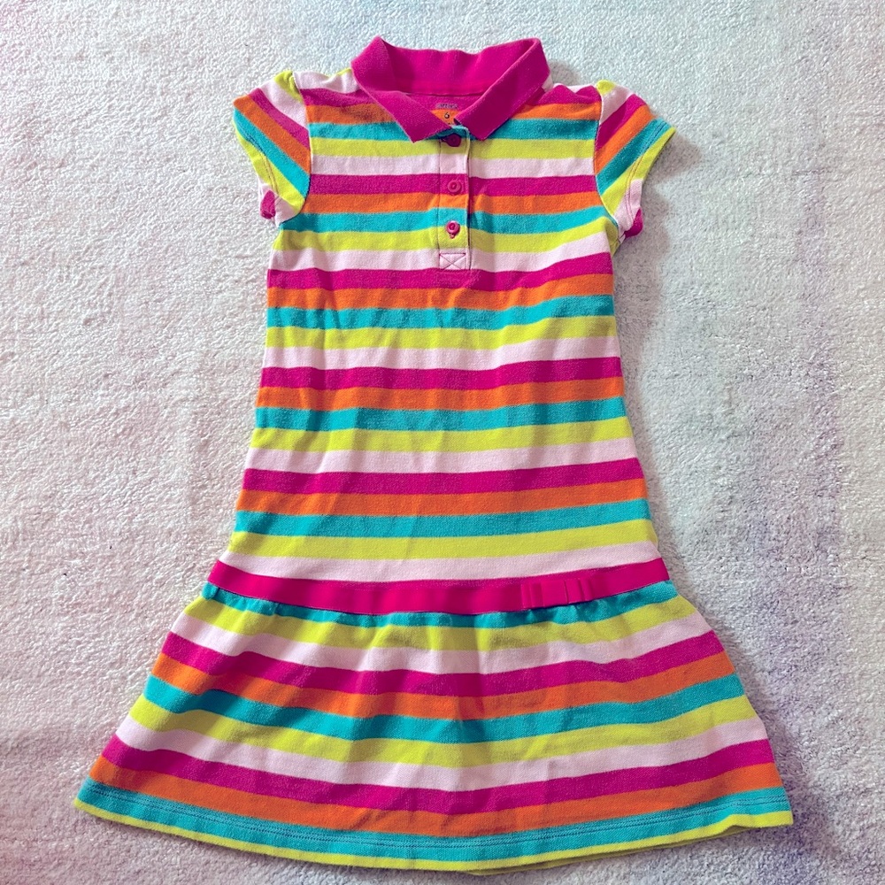 Carter’s Girls Striped Collared Dress - Size 6